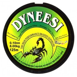 Шнур плетений для риболовлі, BoyaBy Dyneesi, 125м, перетин 0,10мм